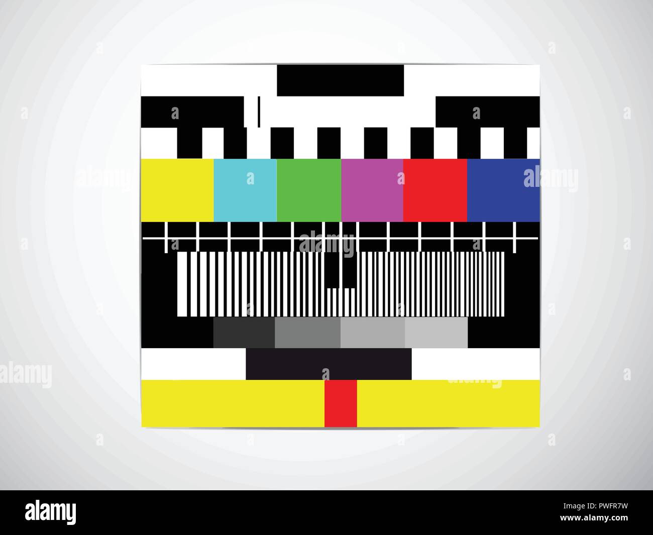Test tv fond d'écran, lorsque le canal tv ont des problèmes techniques Illustration de Vecteur