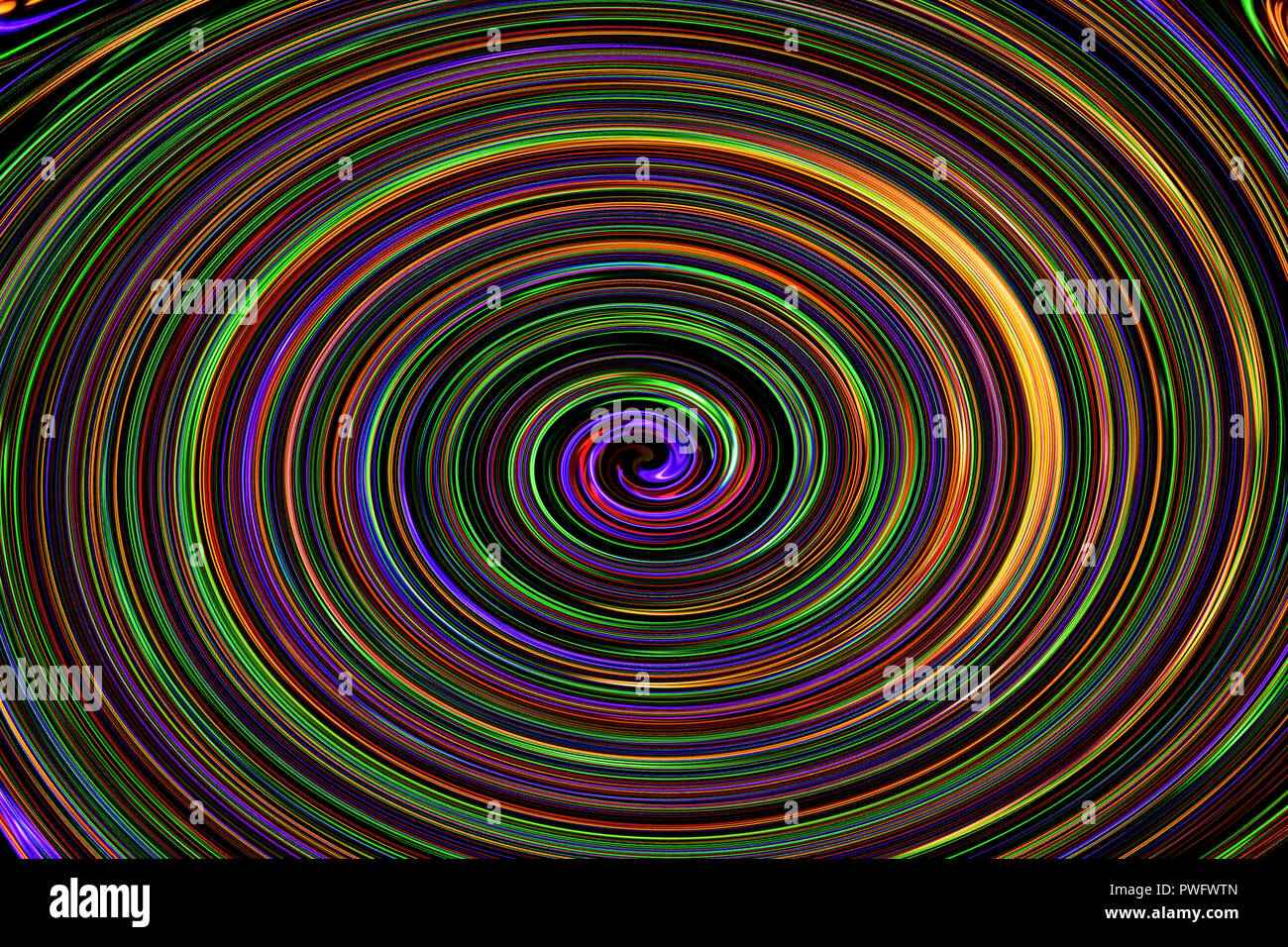 À partir de la spirale des lignes colorées. Tableau abstrait - images psychédéliques. Banque D'Images