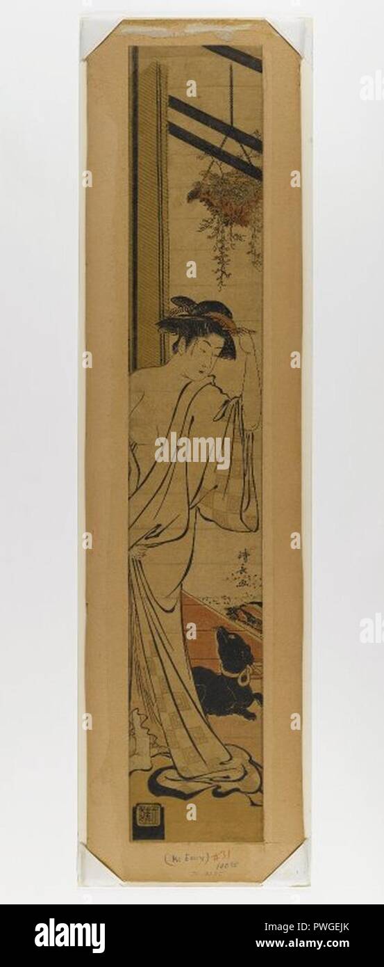 Hashira-e - Torii Kiyonaga. Banque D'Images