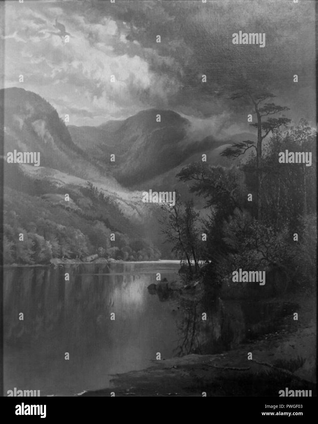 Lake Henderson, Adirondacks - Charles Day Hunt - dans l'ensemble. Banque D'Images