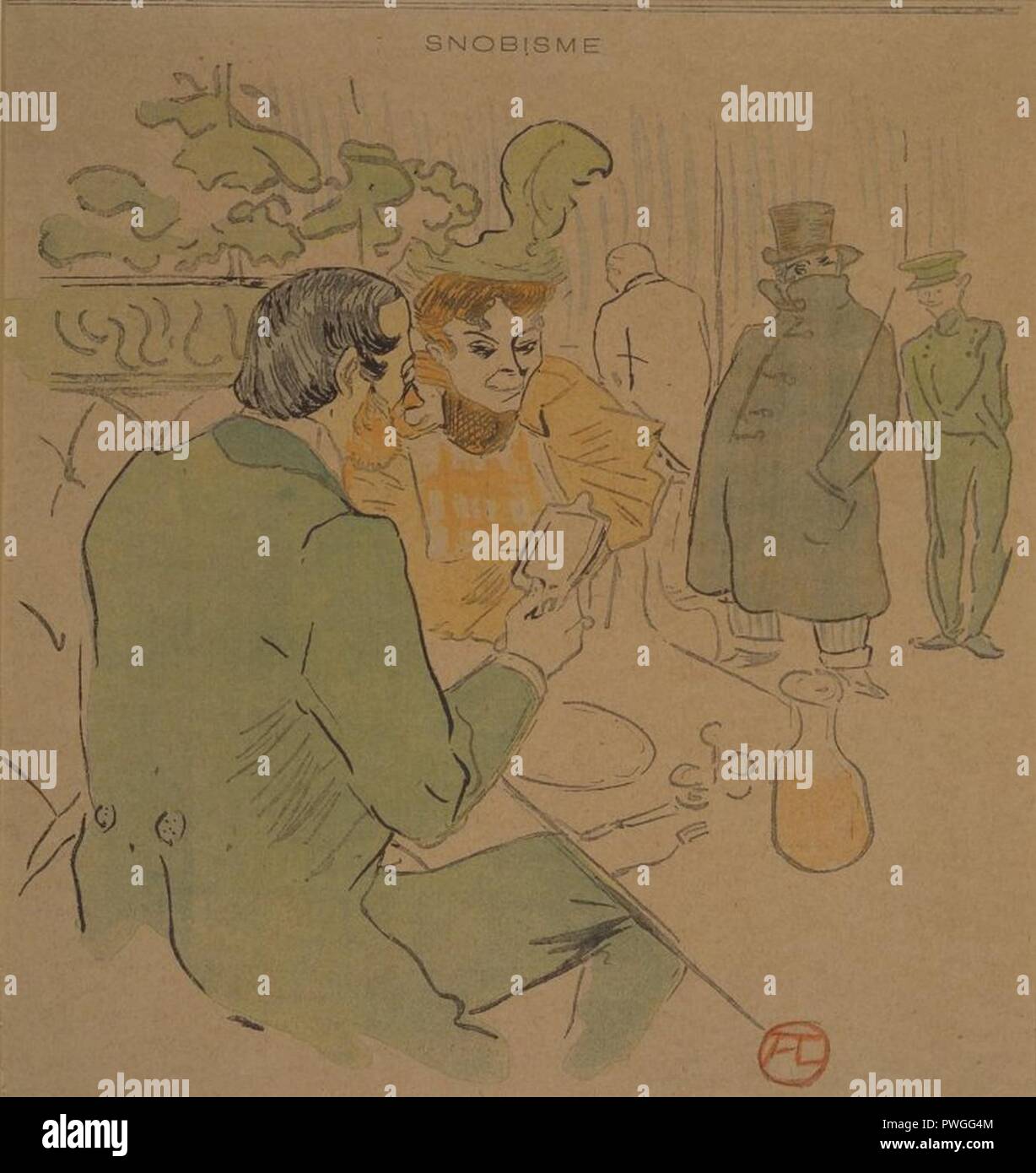 Snobisme de La Rire - Henri de Toulouse-Lautrec. Banque D'Images
