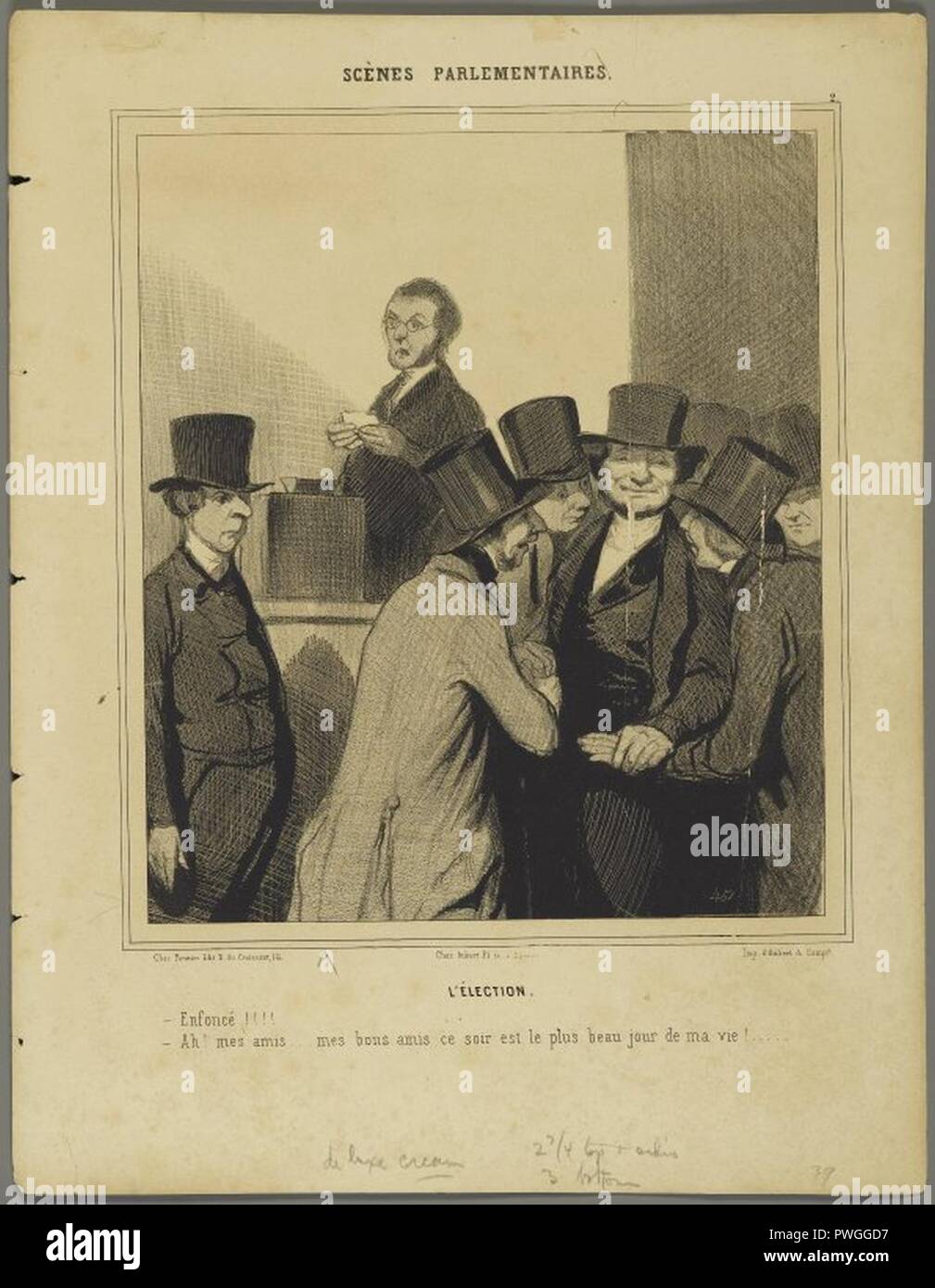 L'élection (L'élection) - Honoré Daumier. Banque D'Images