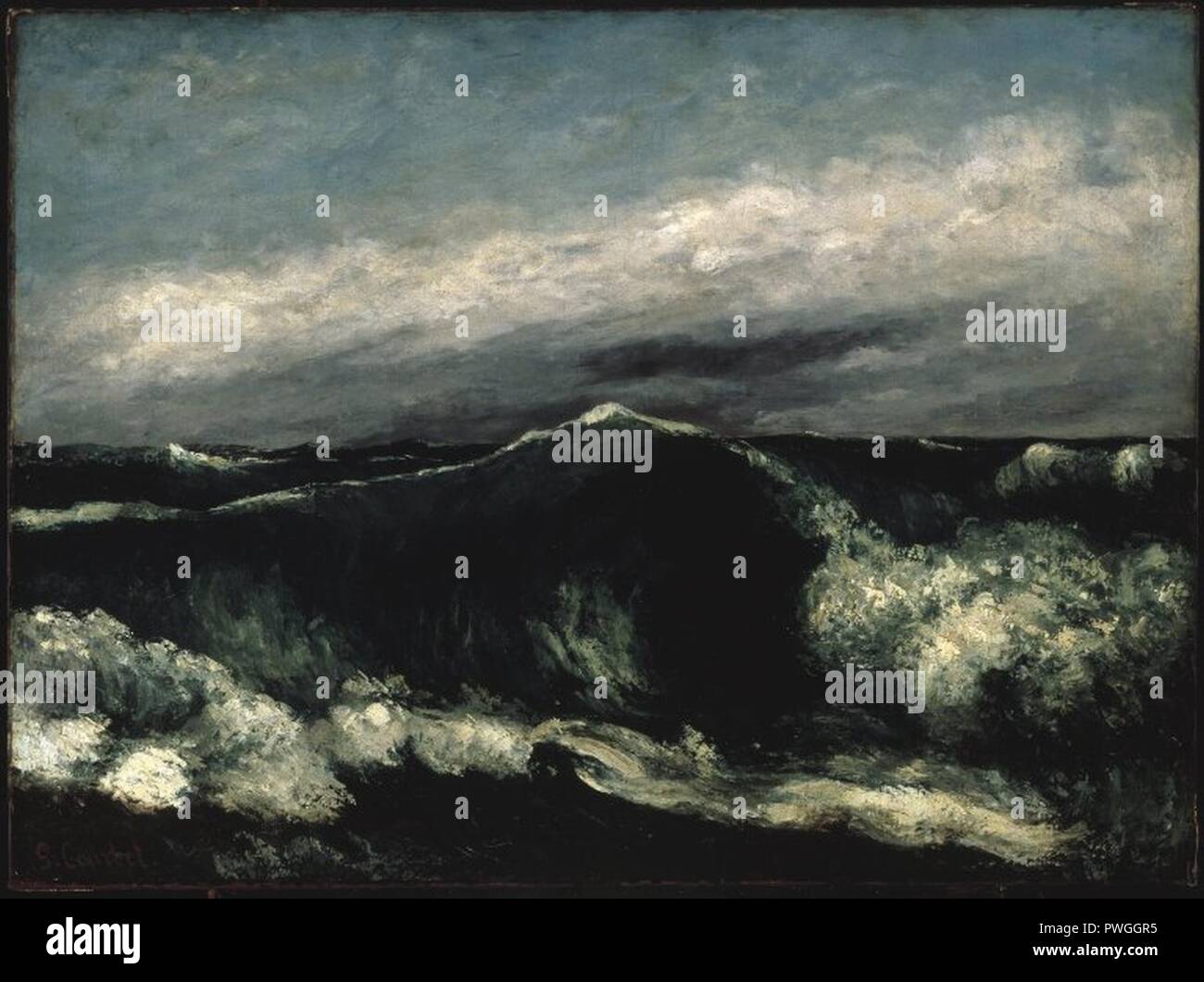 Le Wave (La Vague) - Gustave Courbet. Banque D'Images