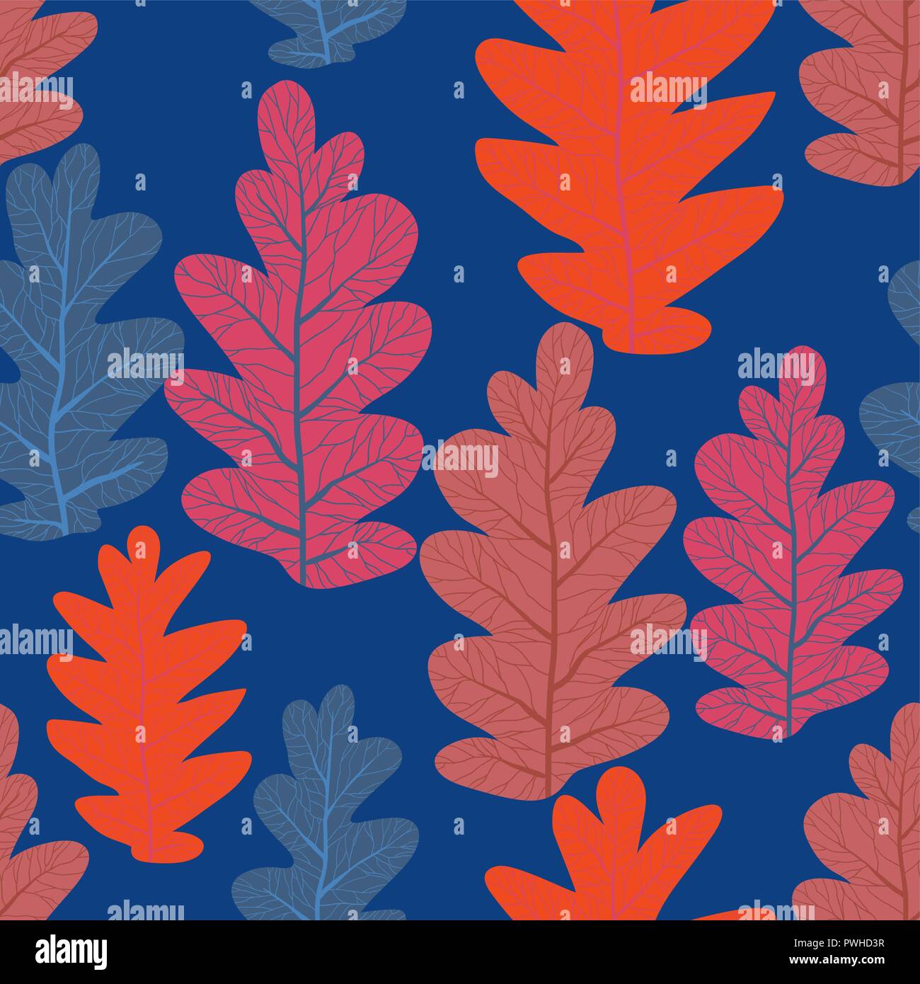 Motif Feuilles tendance Illustration de Vecteur