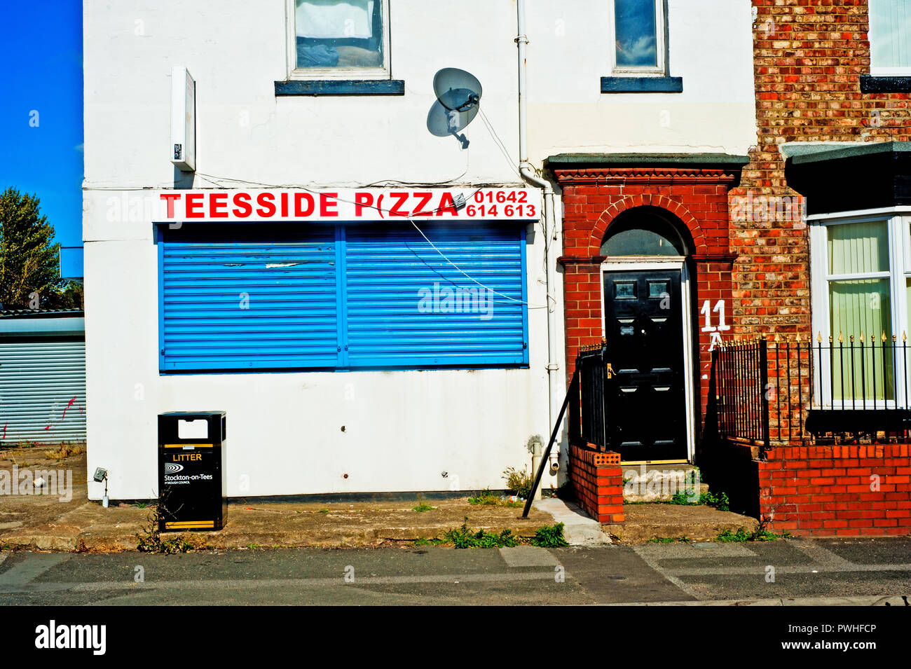 Pizza de Teesside, Portrack, Stockton on Tees, Cleveland, Angleterre Banque D'Images