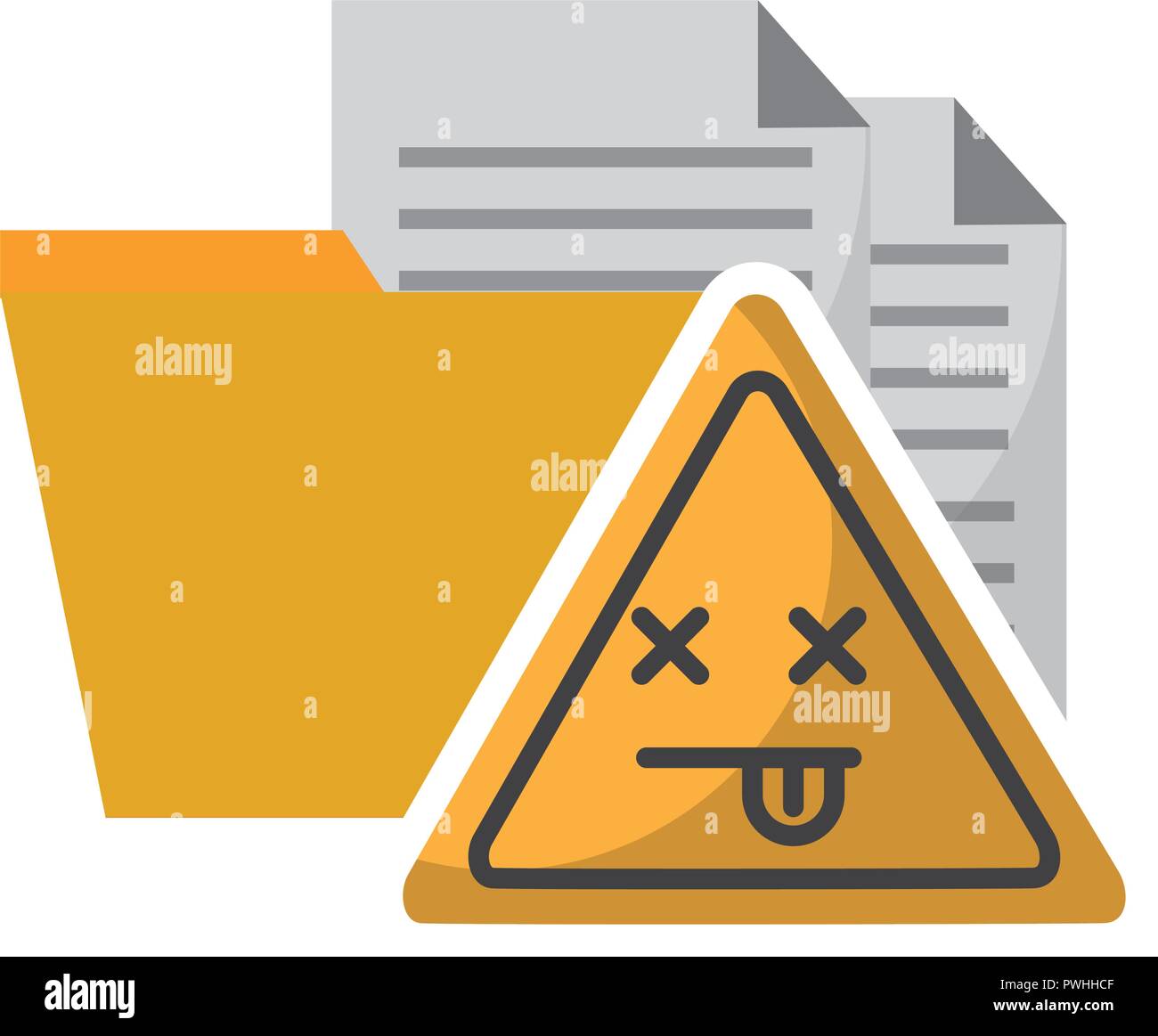 Erreur de protection des données des fichiers problème vector illustration Illustration de Vecteur
