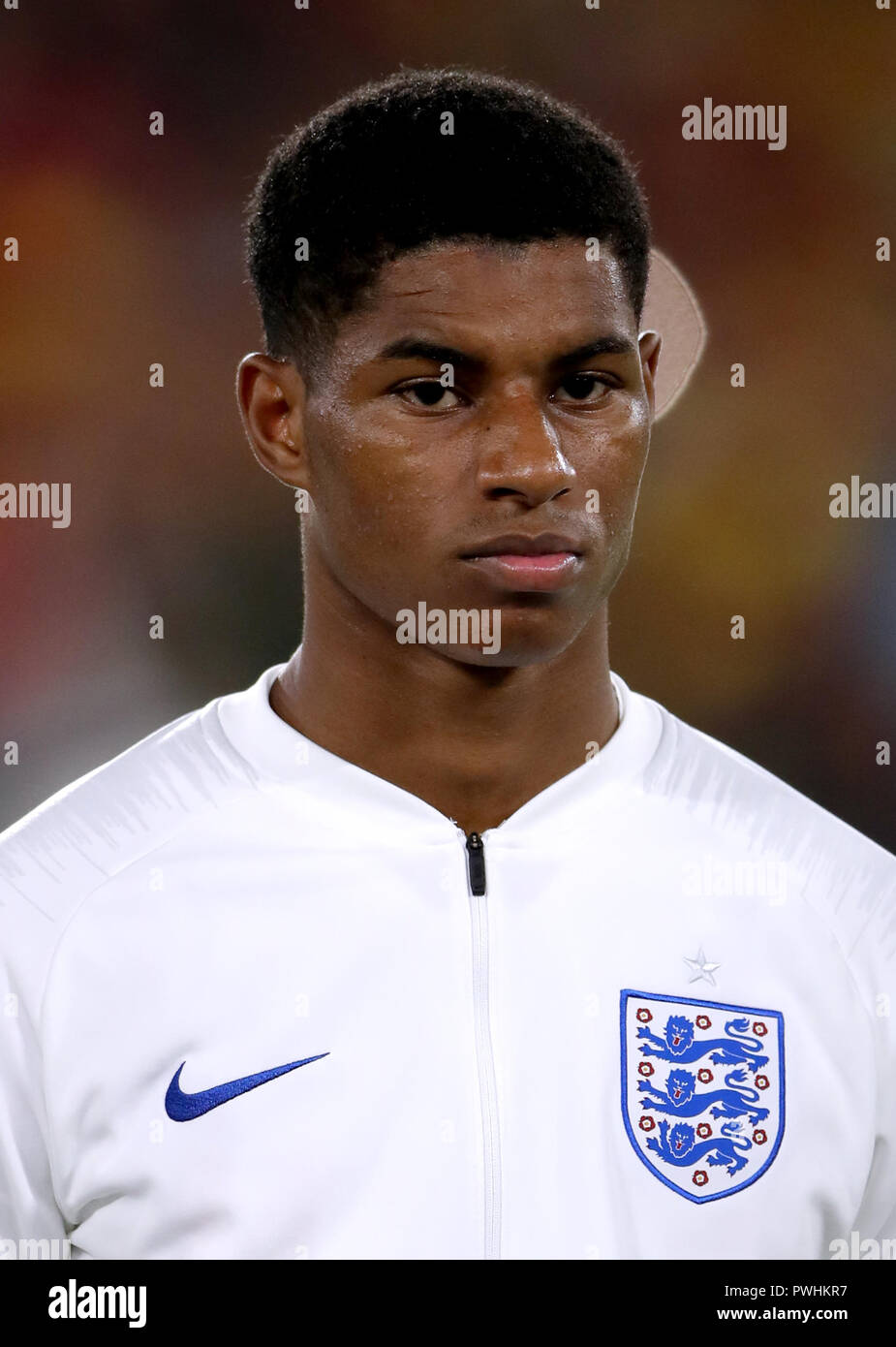 L'Angleterre Marcus Rashford avant le match de la Ligue des Nations Unies au stade Benito Villamarin, Séville. Banque D'Images