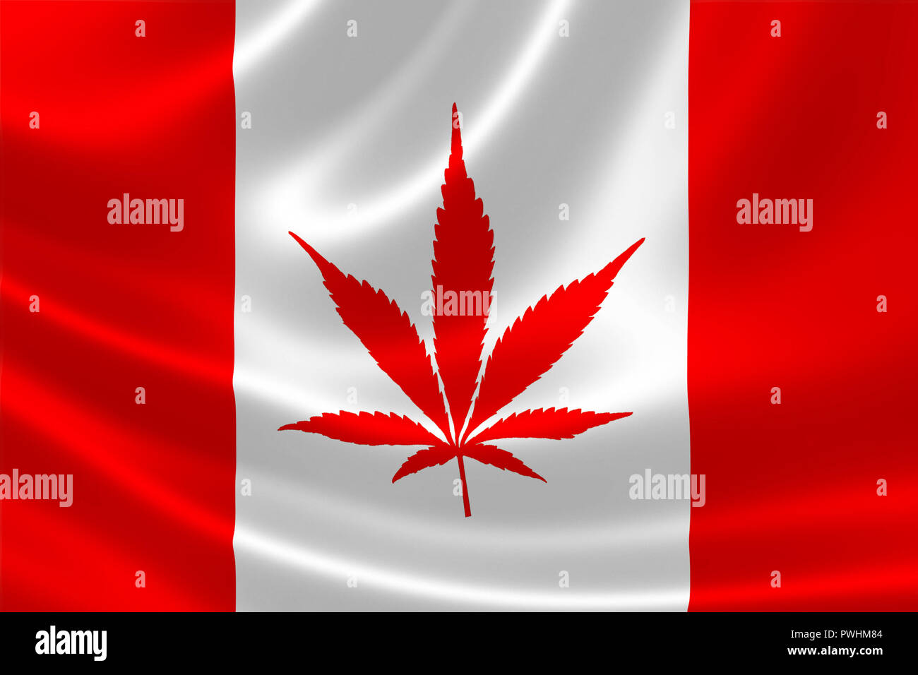 Pot leaf flag Banque de photographies et d'images à haute résolution - Alamy