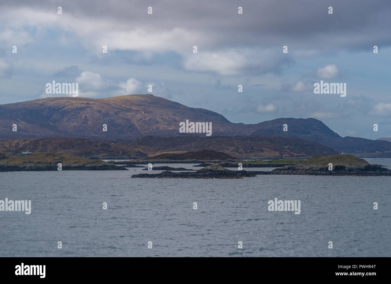 Caledonian macbrayne vues d'un ferry vers headin arbert, Mer du Nord, Écosse, Royaume-Uni Banque D'Images