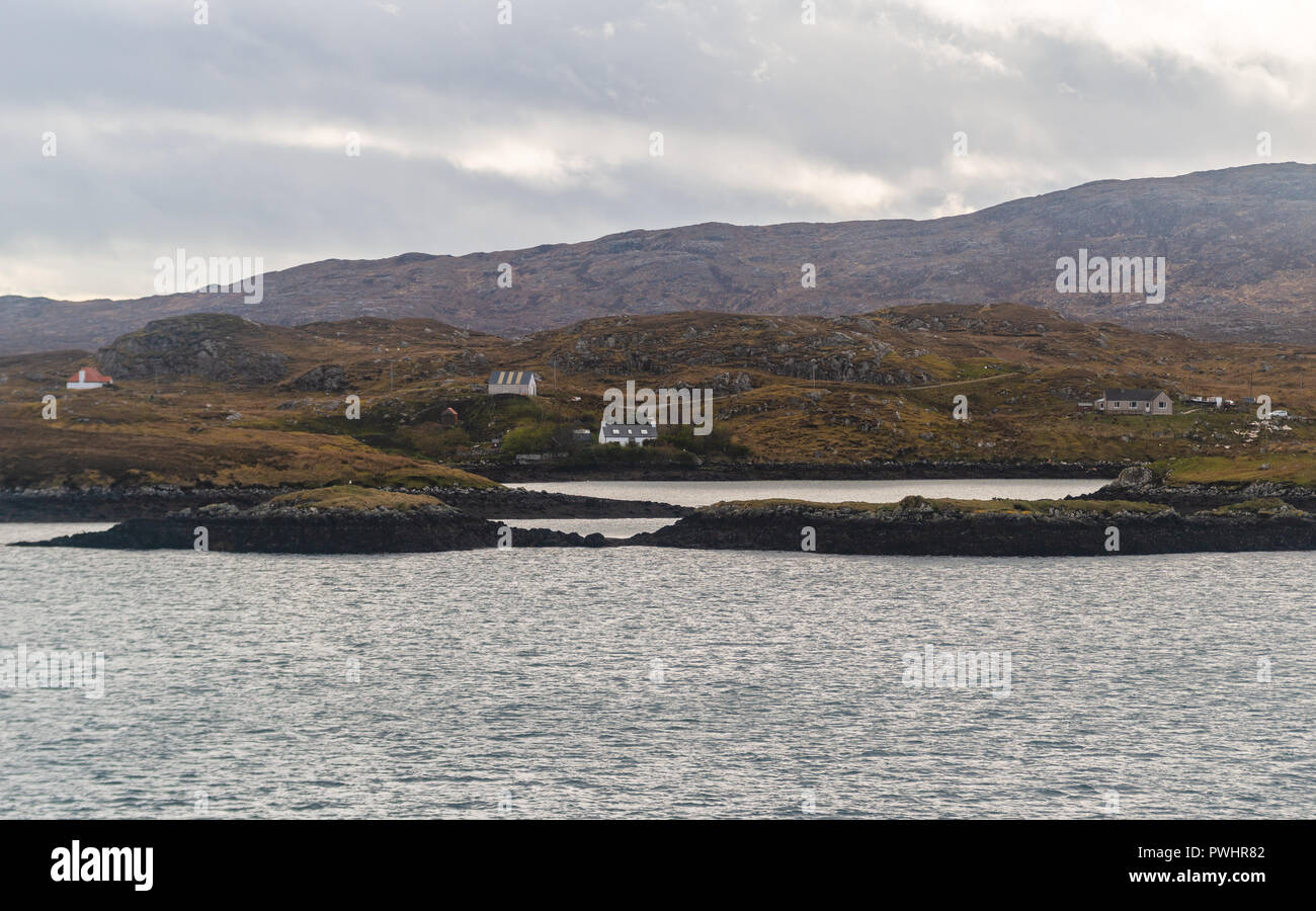 Caledonian macbrayne vues d'un ferry vers headin arbert, Mer du Nord, Écosse, Royaume-Uni Banque D'Images