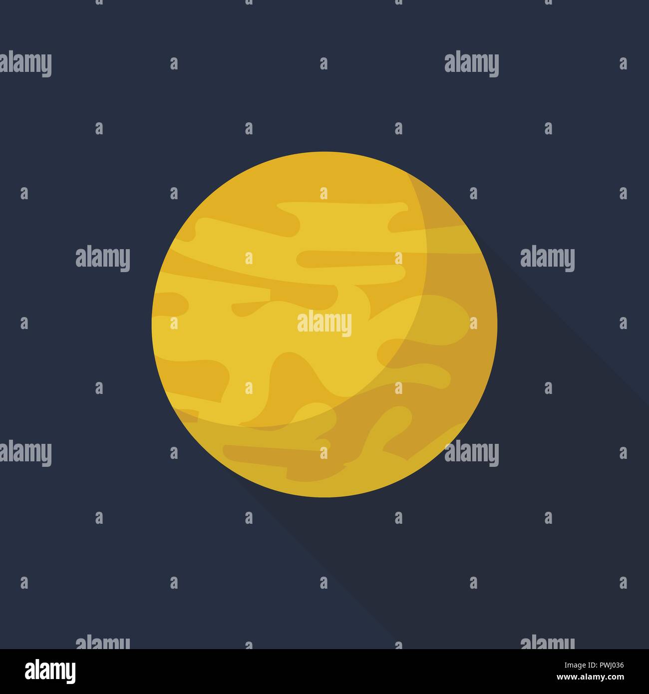L'icône de la planète Vénus, style plat Illustration de Vecteur