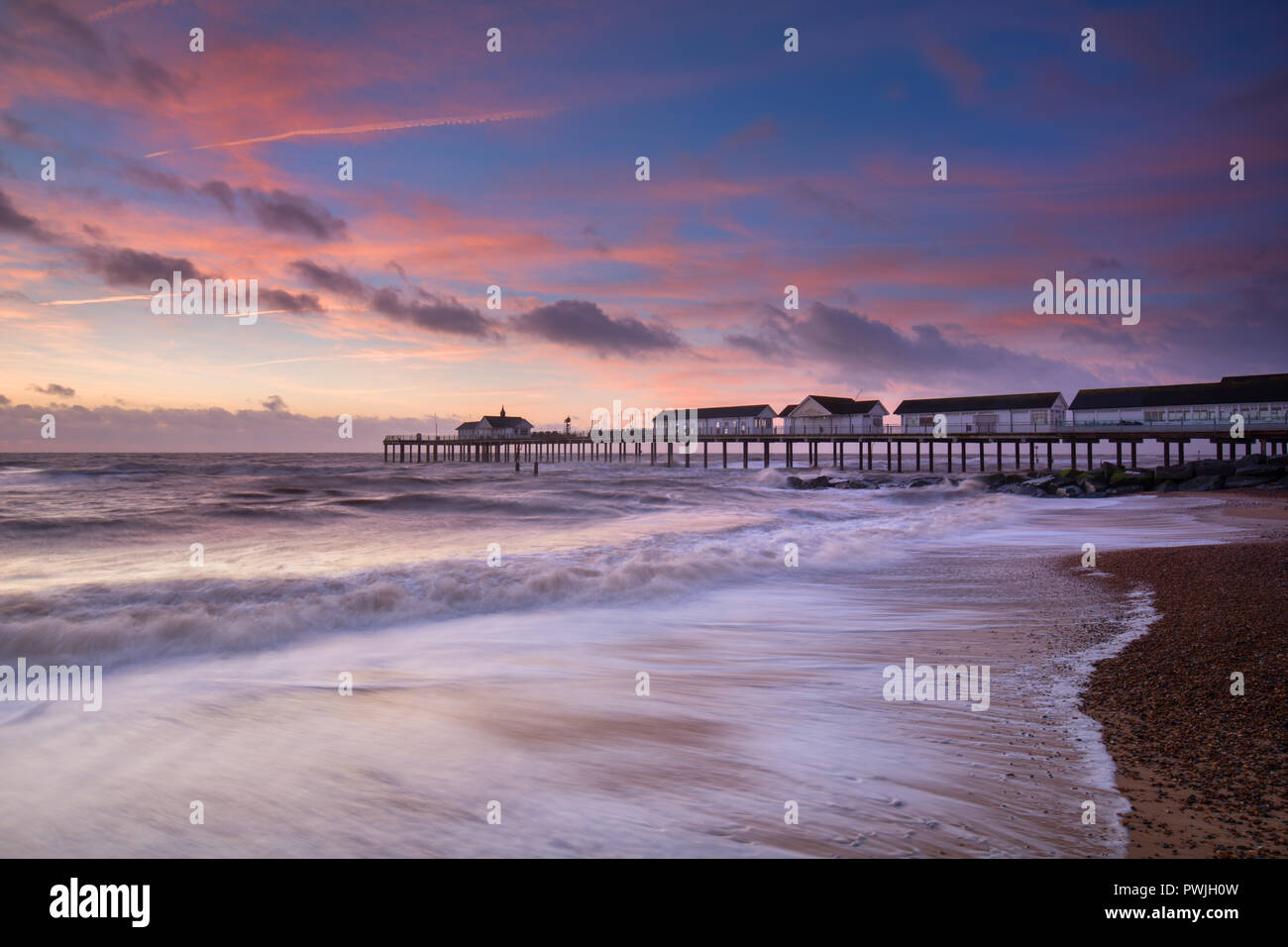 Jetée de Southwold, Suffolk, East Anglia, Royaume-Uni Banque D'Images