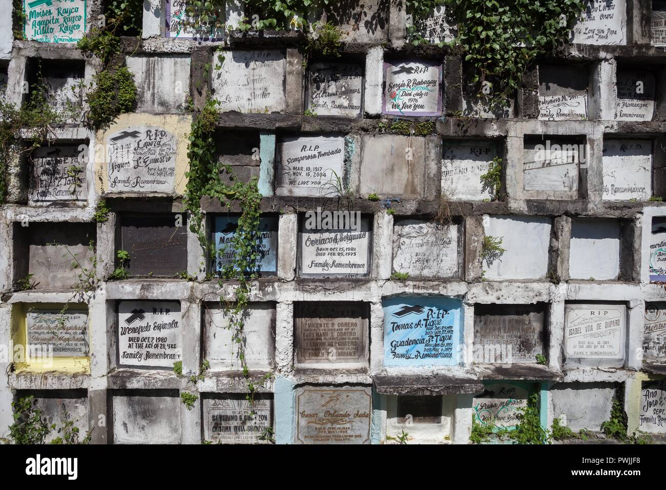 Philippine traditionnelle tombes dans Bicol, Philippines Banque D'Images