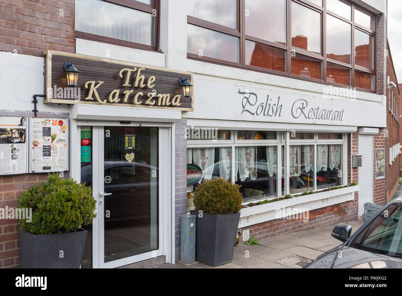 Le Karczma restaurant polonais en Bordesley Street, Digbeth, Birmingham Banque D'Images