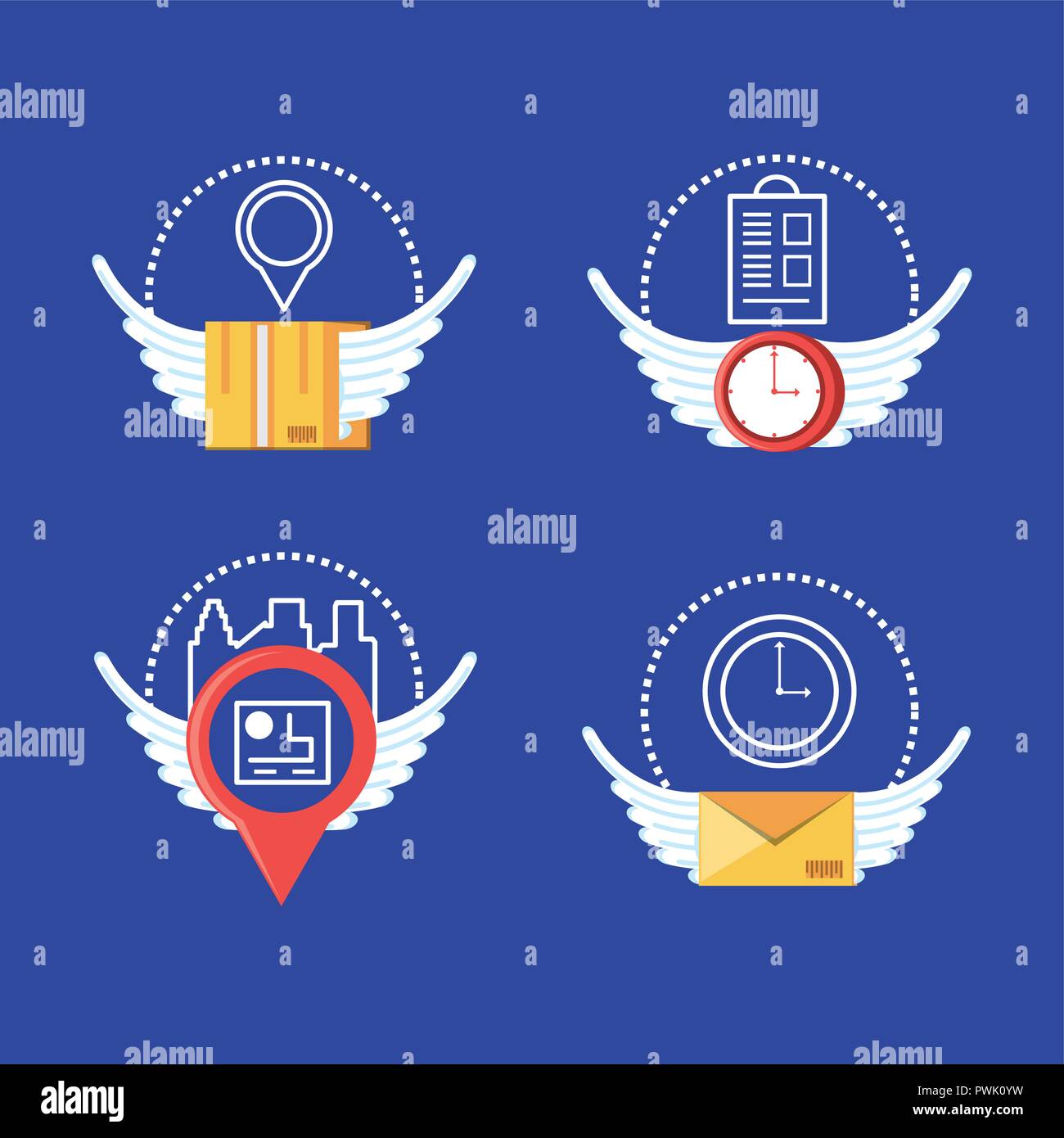 Définir les icônes de service logistique Conception d'illustration vectorielle Illustration de Vecteur