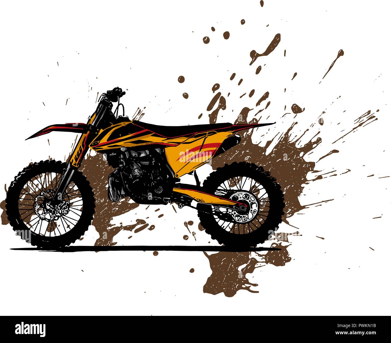 Motocross illustration rider ride le motocross bike Illustration de Vecteur