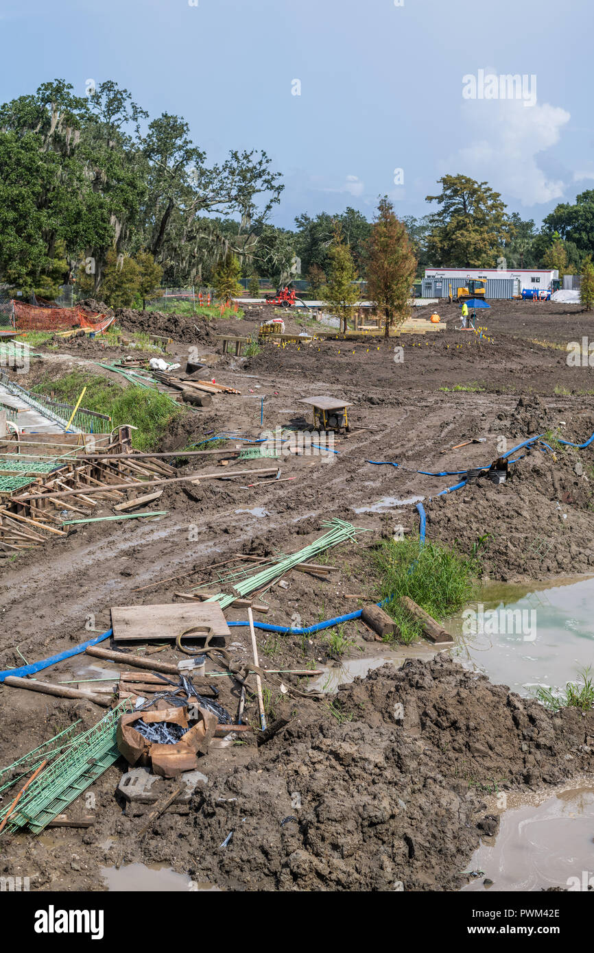 Dans la construction du paysage du Parc de la ville Banque D'Images