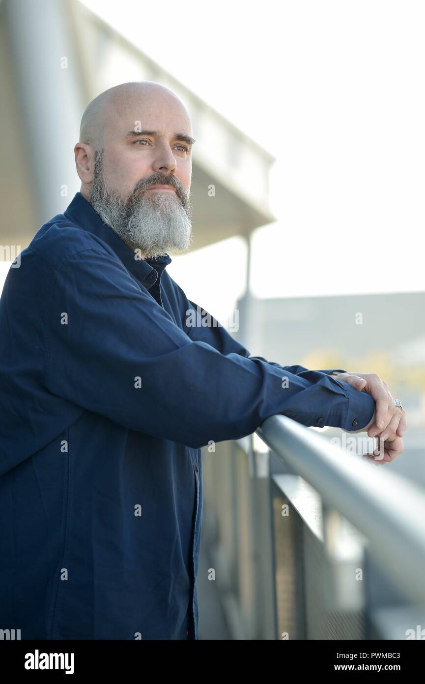 Raymond Unger en octobre 2018 au Salon du livre de Francfort. Dans le monde d'utilisation | Banque D'Images