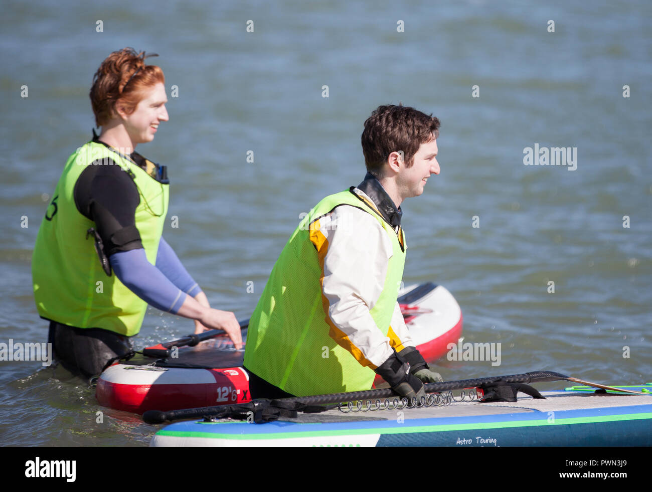 Paddle board race Banque D'Images