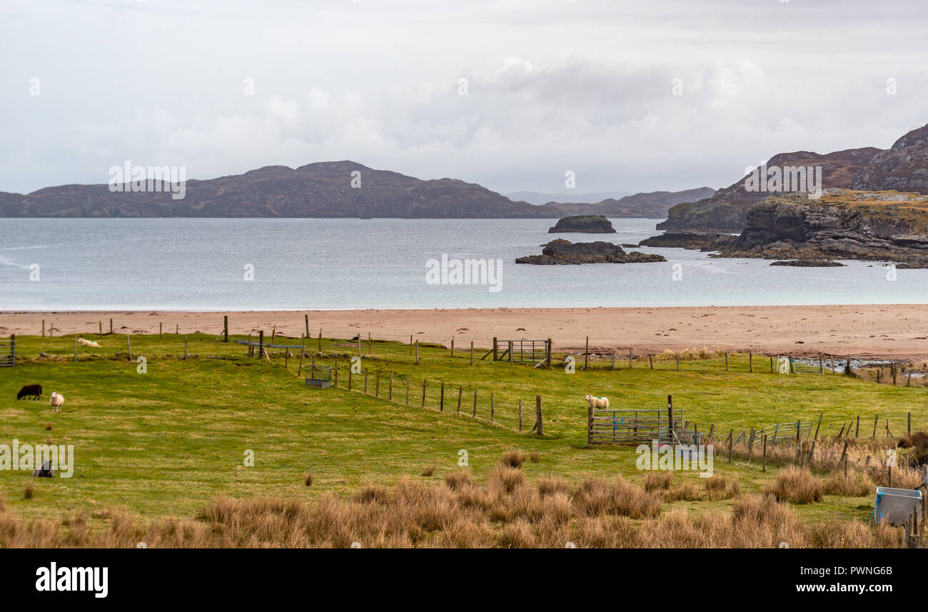 Clashnessie, Eddrachilis Bay, Sutherland, Ross-shire, Scotland, UK Banque D'Images