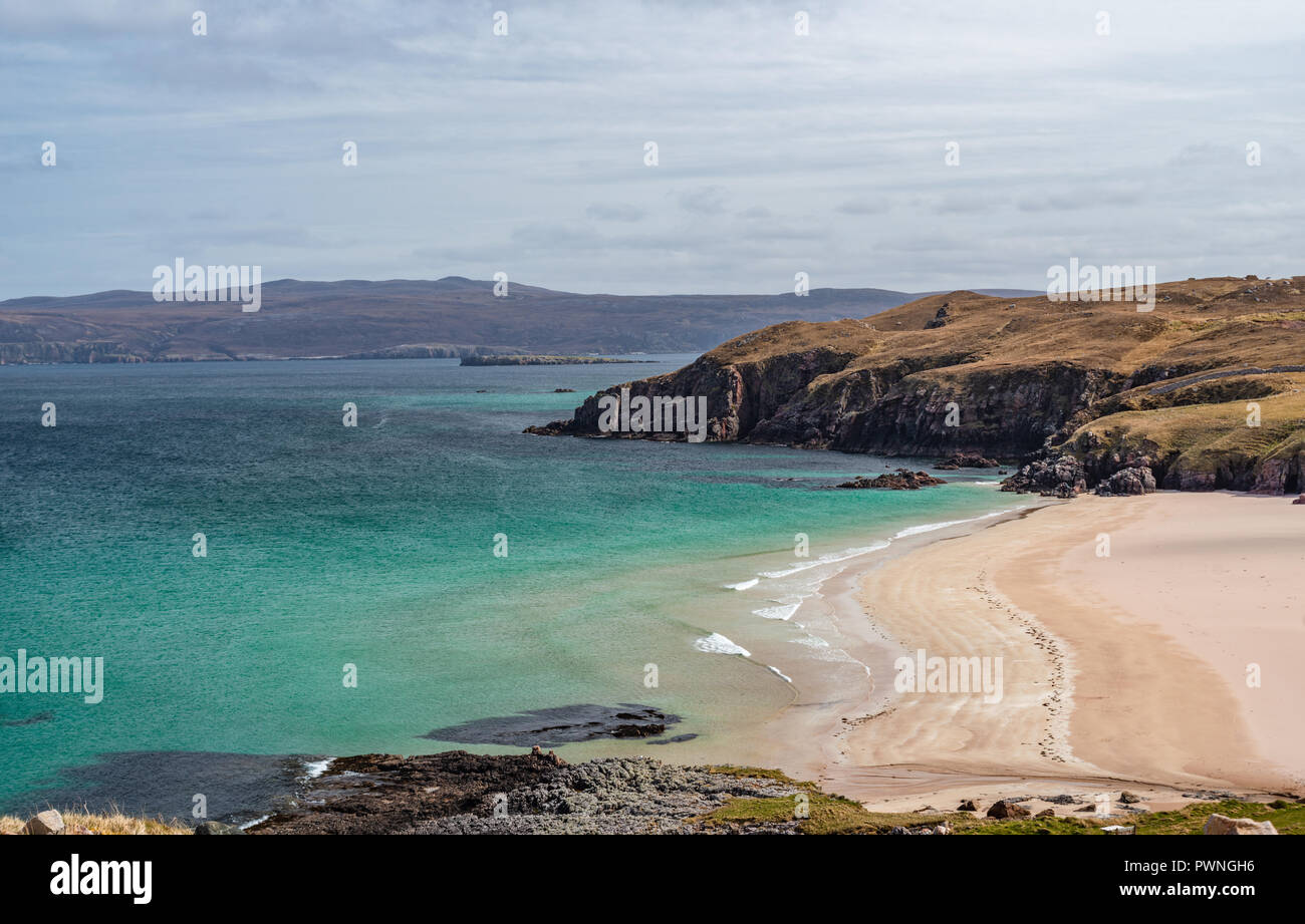 La côte nord à Durness, Sutherland, Highlands, Scotland, UK Banque D'Images