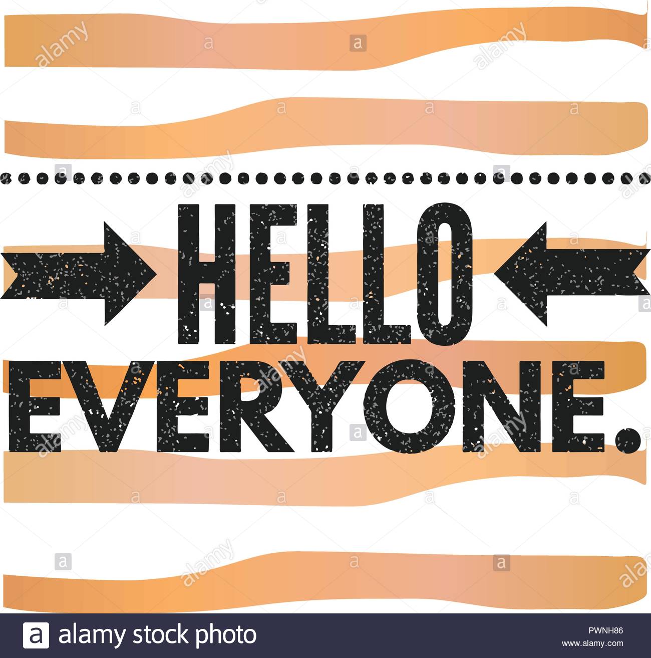 Vector illustration de bonjour tout le monde pour slogan typographiques imprimer la décoration et les médias sociaux.