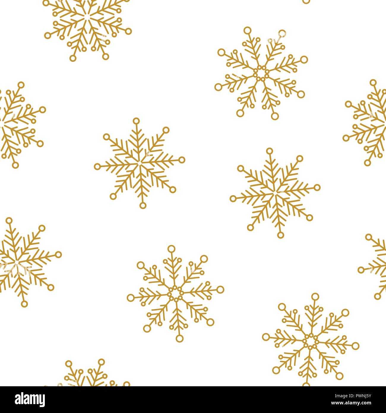 Flocons de neige modèle transparent pour l'emballage de Noël, textiles, papier peint, illustration vectorielle. Illustration de Vecteur