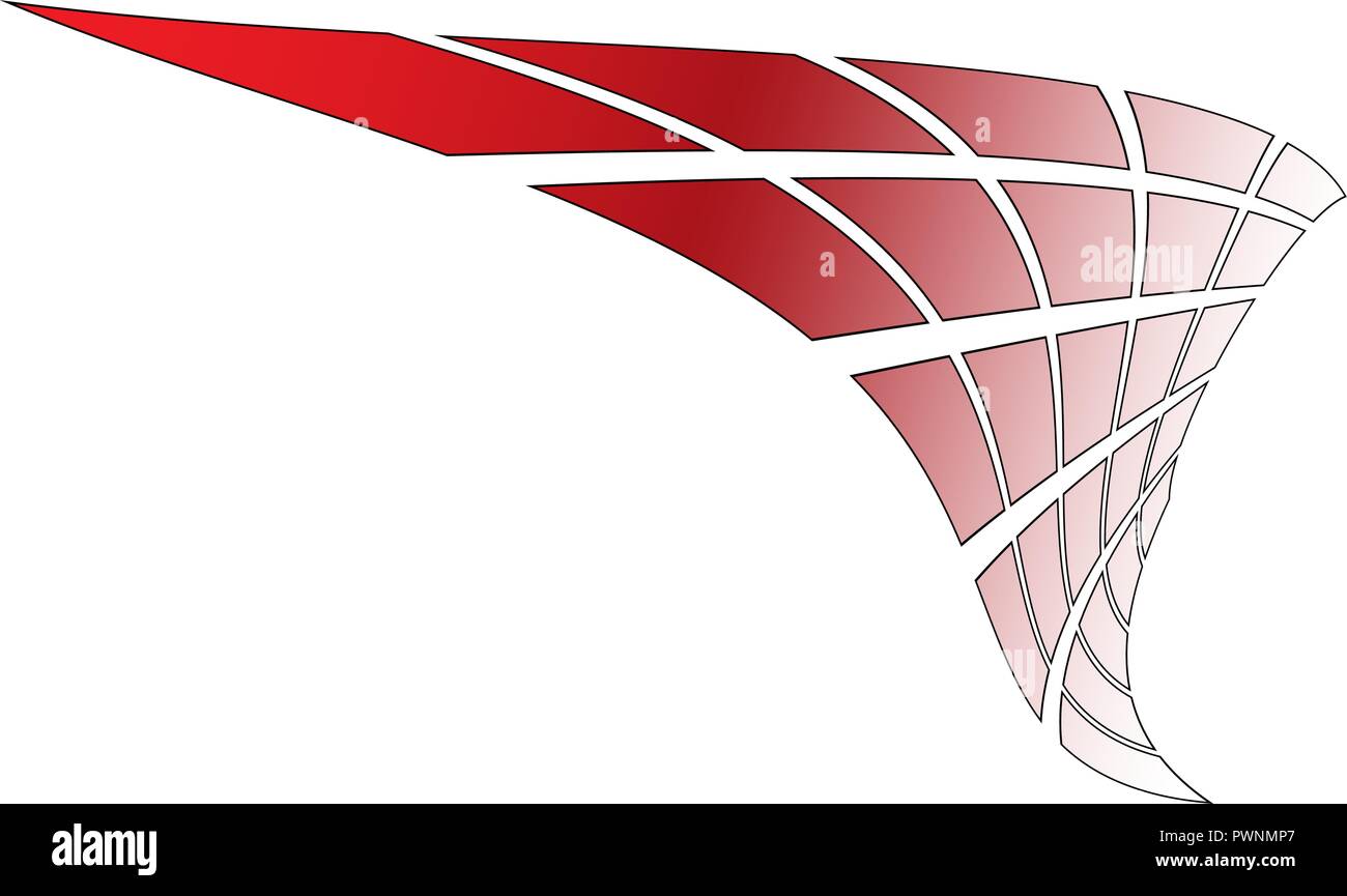 Résumé rouge forme surface - Vector Illustration de Vecteur