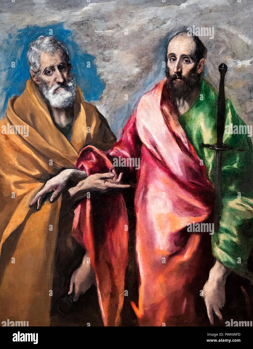 Saint Pierre et Saint Paul par El Greco, Domenikos Theotokopoulos (1541-1614), huile sur toile, c.1590-1600 Banque D'Images