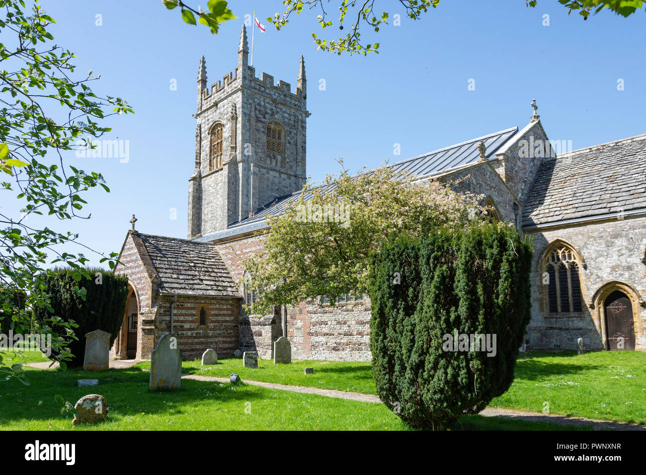 St John the Baptist Church, Southbrook, Bere Regis, dans le Dorset, Angleterre, Royaume-Uni Banque D'Images