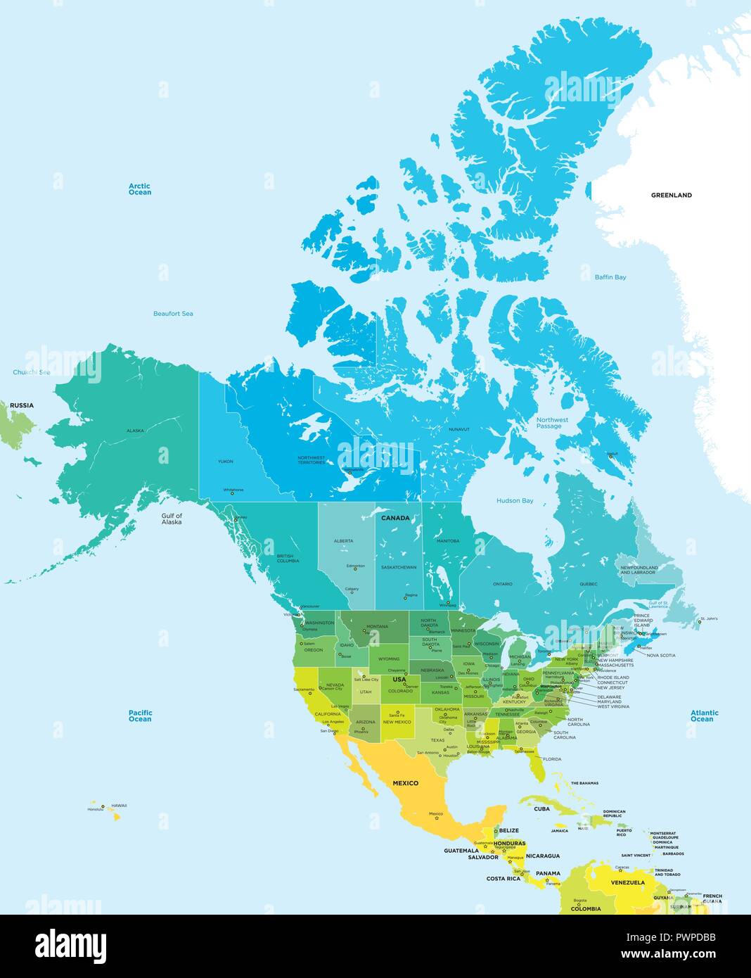 Usa Et Canada Carte