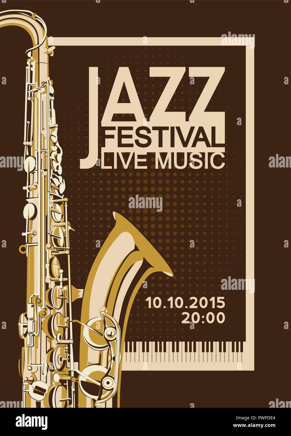 L'affiche du festival de Jazz pour votre conception d'illustration vectorielle Illustration de Vecteur