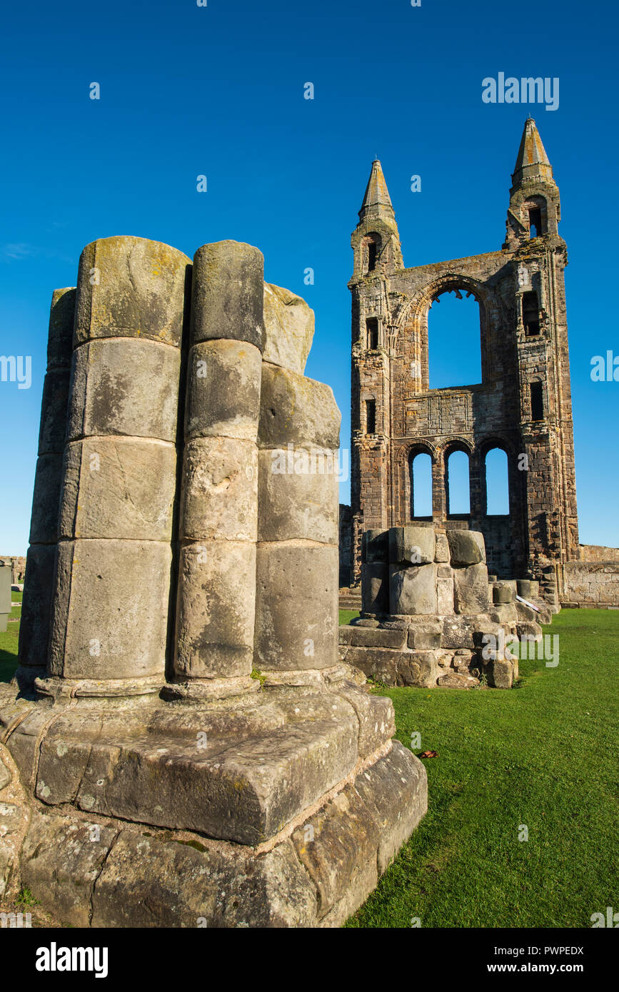 La Cathédrale de St Andrews, St Andrews, Fife, en Écosse. Banque D'Images