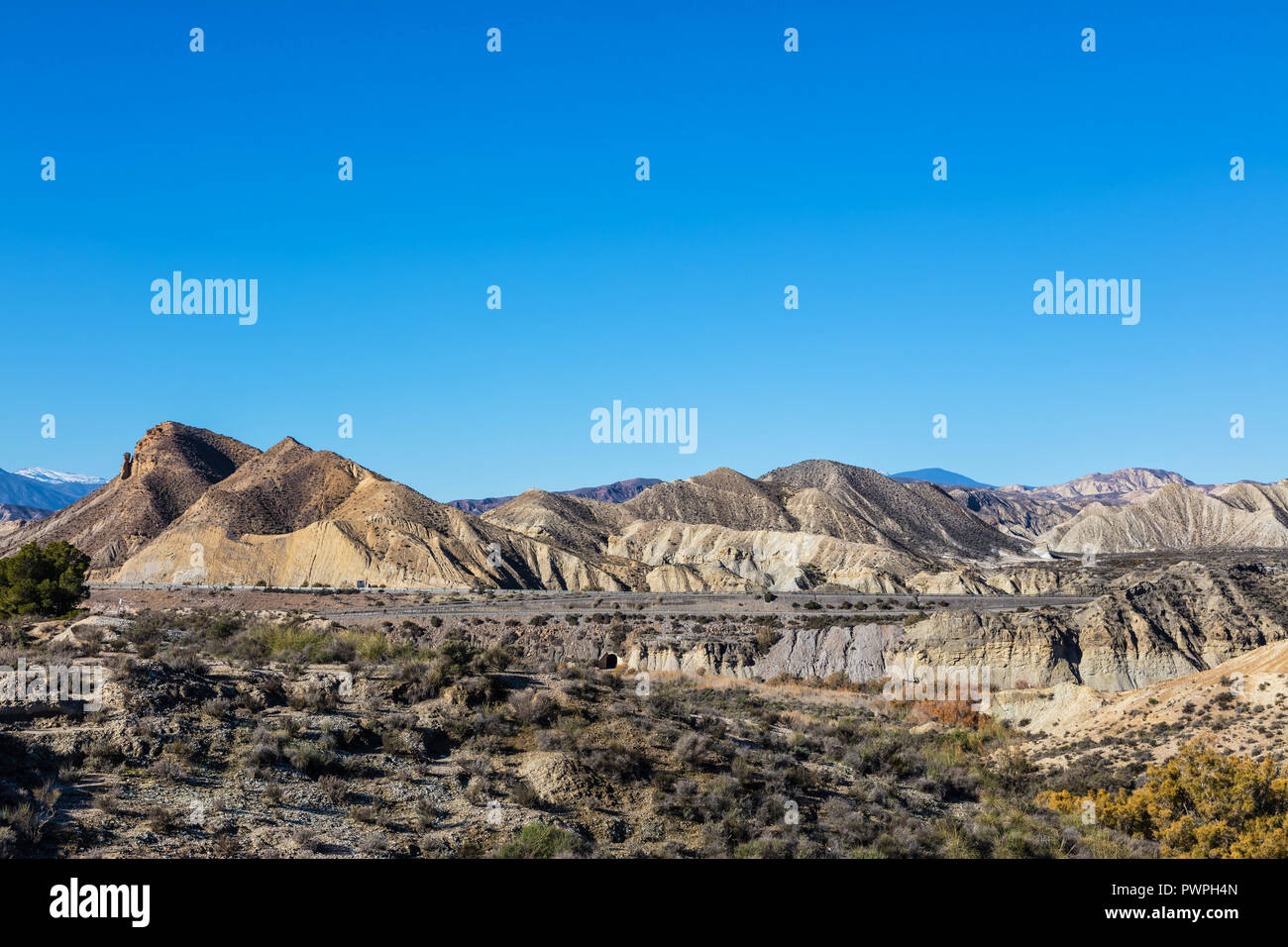 Désert de Tabernas, Almeria, Andalousie, Espagne Banque D'Images