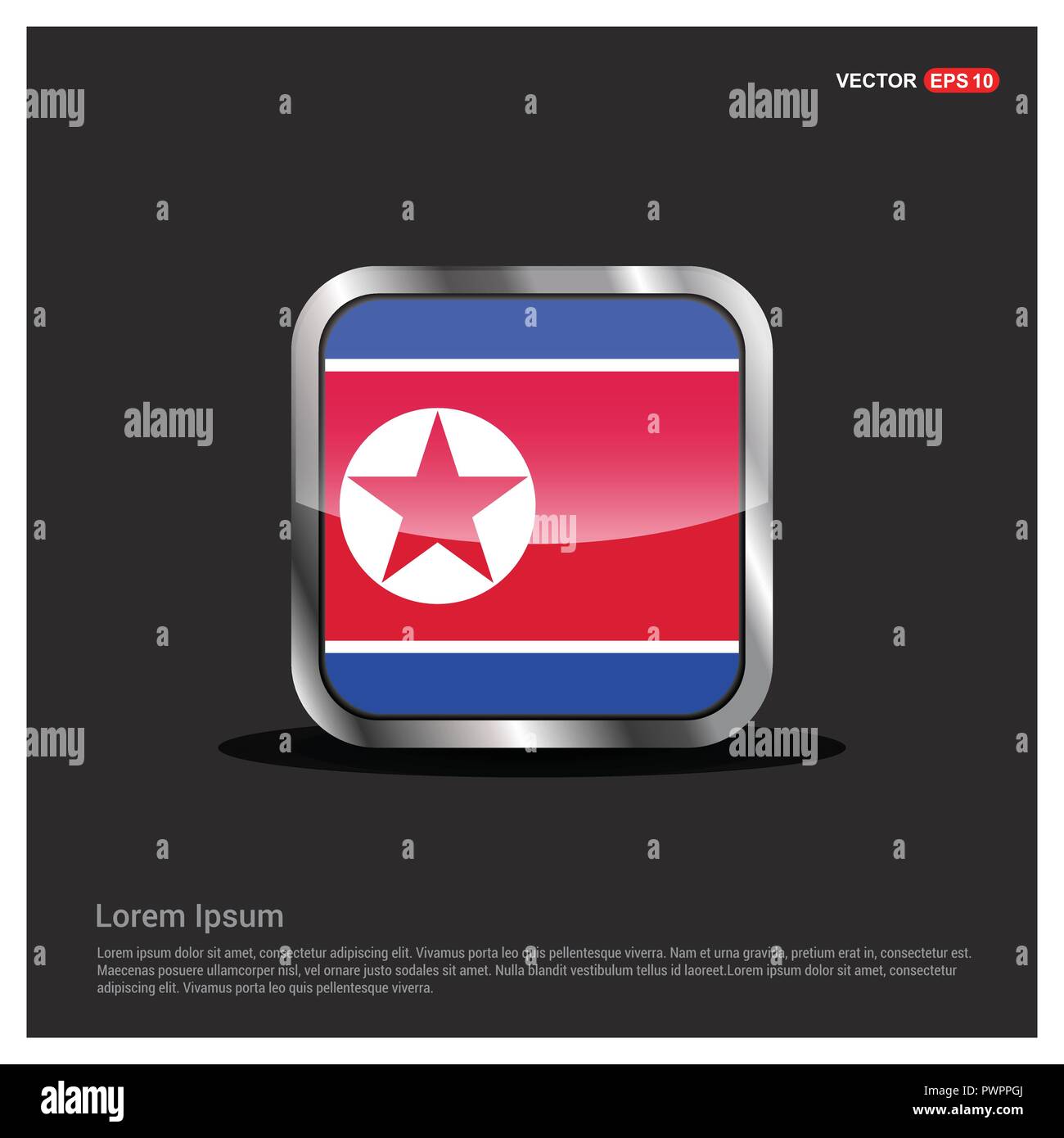 La Corée du Nord vecteur de conception du pavillon Illustration de Vecteur