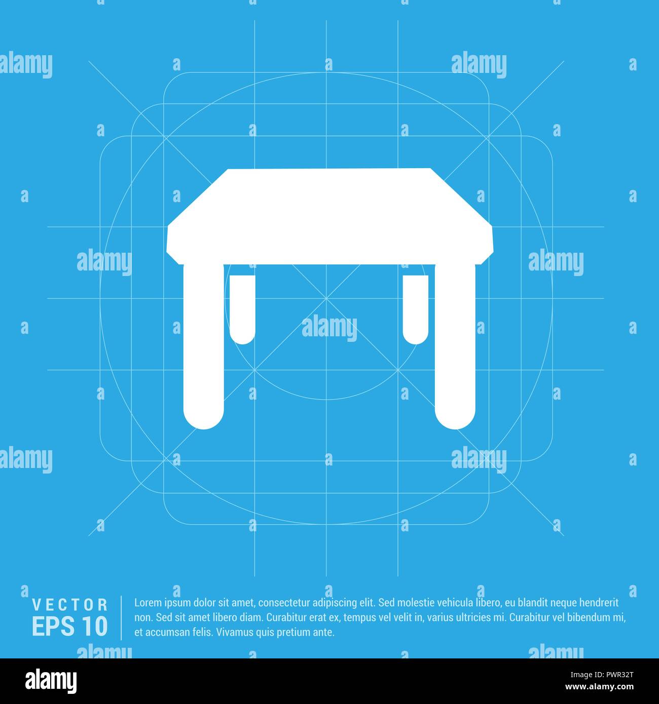 Icône de table Illustration de Vecteur