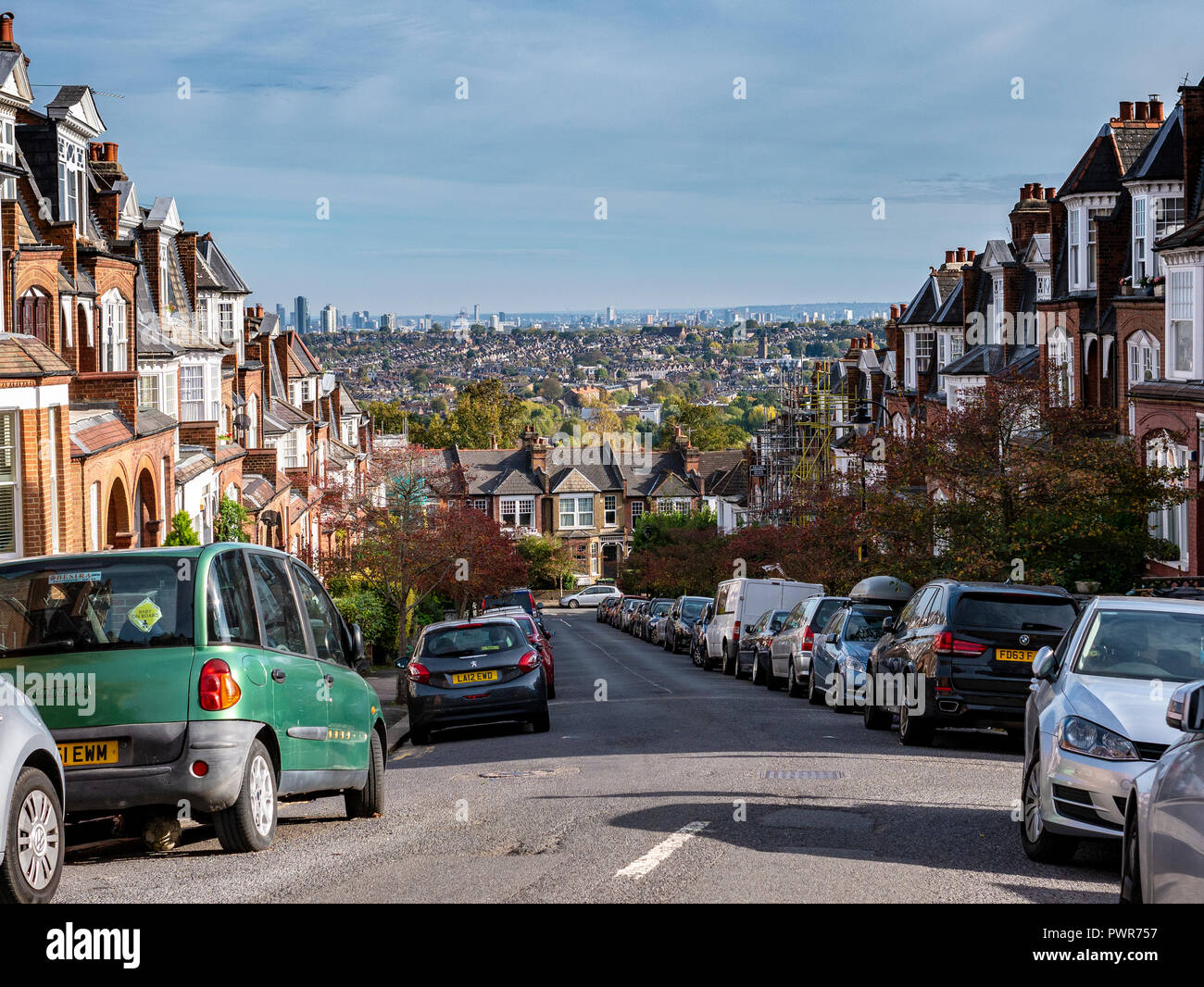 Hillfield Park Road North London Muswell Hill Banque D'Images