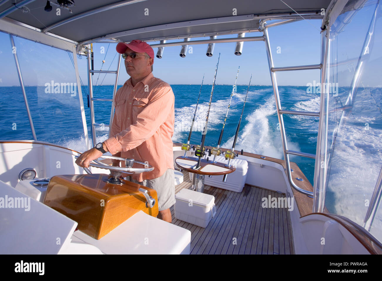 La pêche en haute mer au large de Key West, Floride, USA Banque D'Images