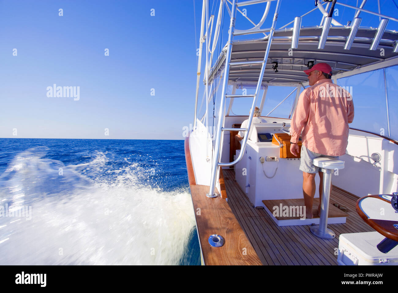 La pêche en haute mer au large de Key West, Floride, USA Banque D'Images