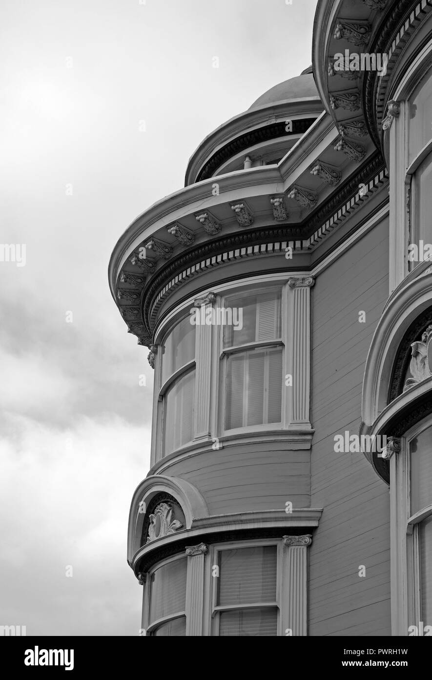 Quartier résidentiel riche de San Francisco Banque D'Images