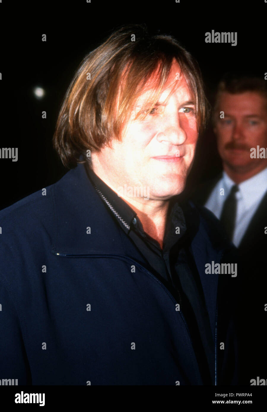 Los Angeles, CA - 5 octobre : l'Acteur Gérard Depardieu assiste à la '1492 : Conquest of Paradise' Los Angeles Premiere le 5 octobre 1992 à l'Academy Theatre de Los Angeles, Californie. Photo de Barry King/Alamy Stock Photo Banque D'Images