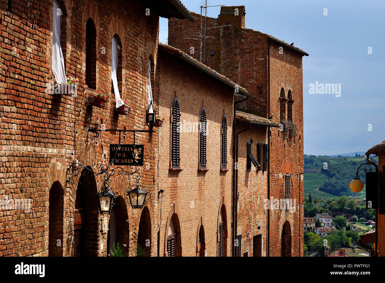 Vieille ville de San Gimignano en Toscane,Italie,Europe Banque D'Images