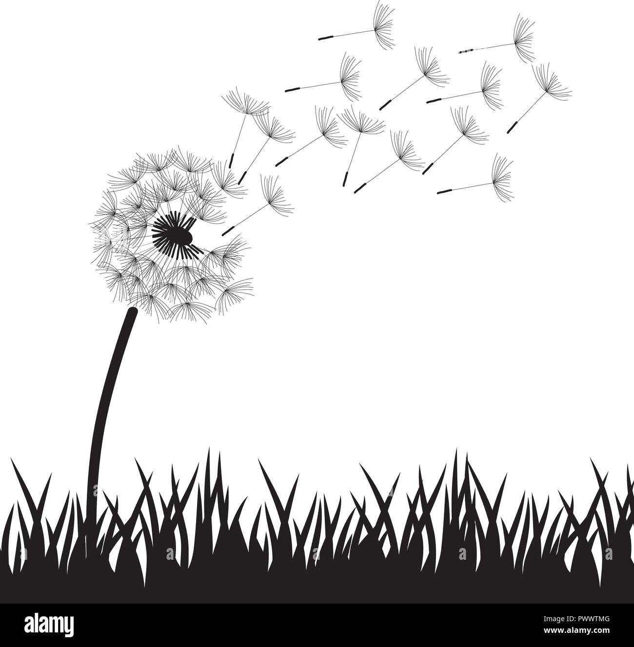 Pissenlit fleur, vector Illustration de Vecteur