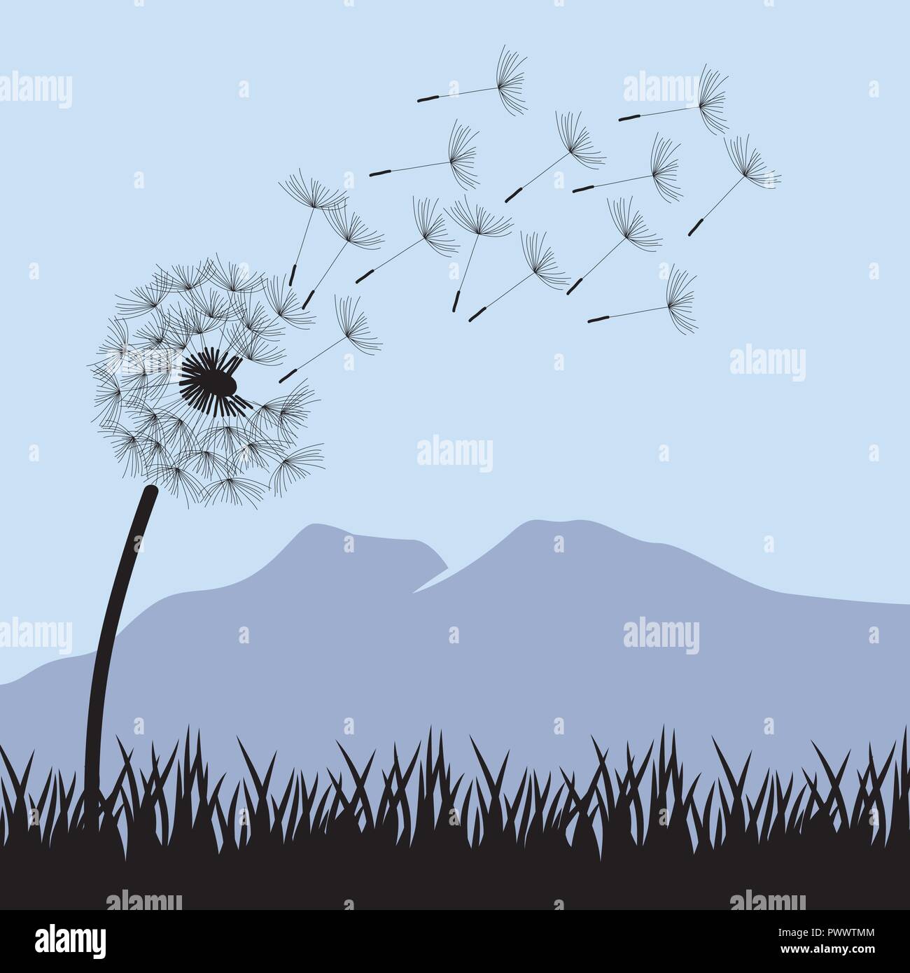 Pissenlit fleur, vector Illustration de Vecteur