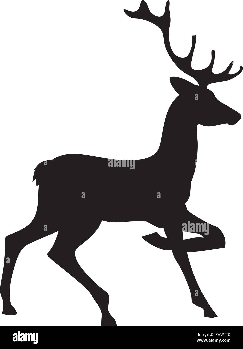 Le cerf, l'icône logo Illustration de Vecteur
