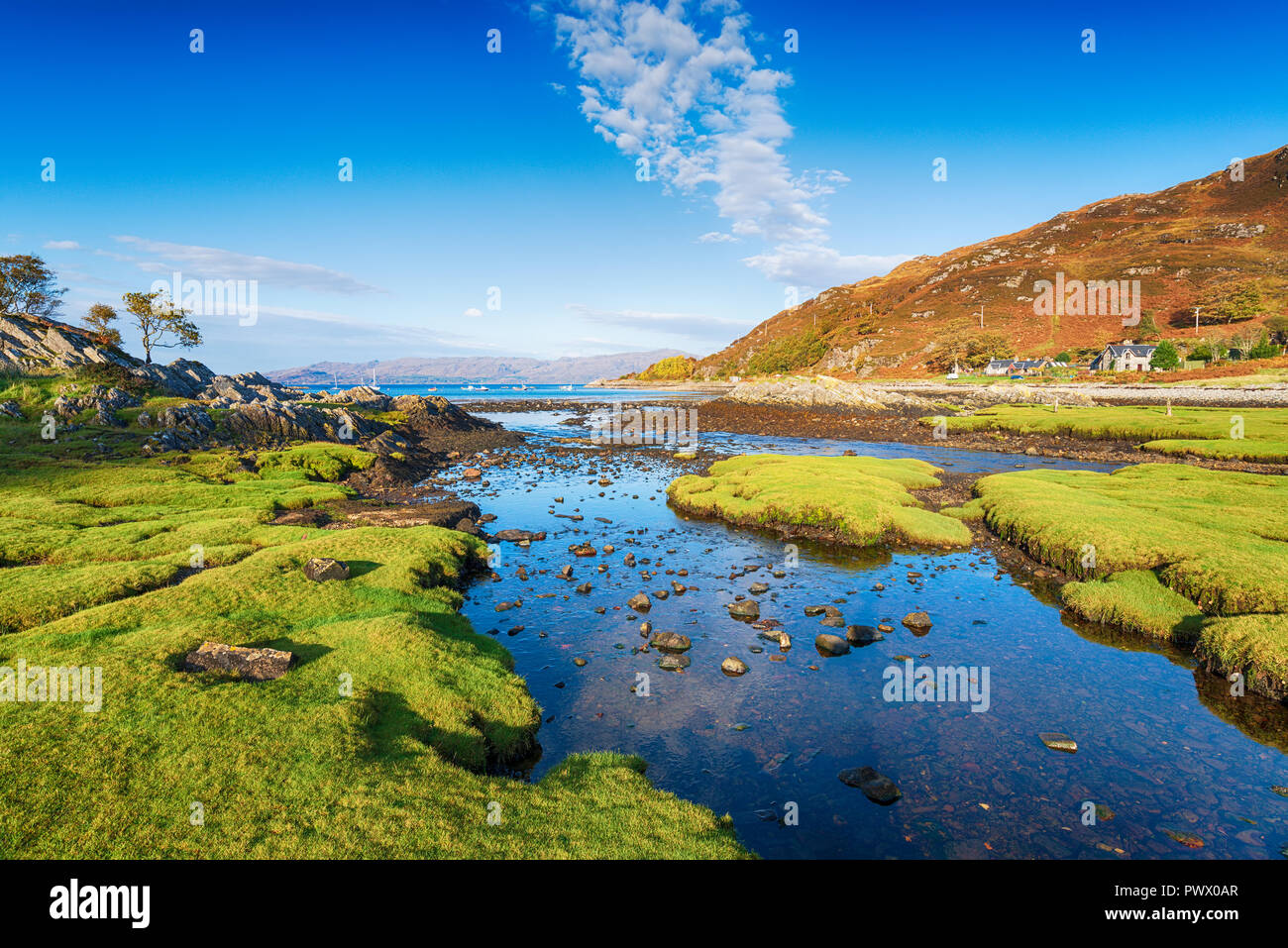 Glenuig près de Arisaig pittoresque dans les montagnes de l'Ecosse Banque D'Images