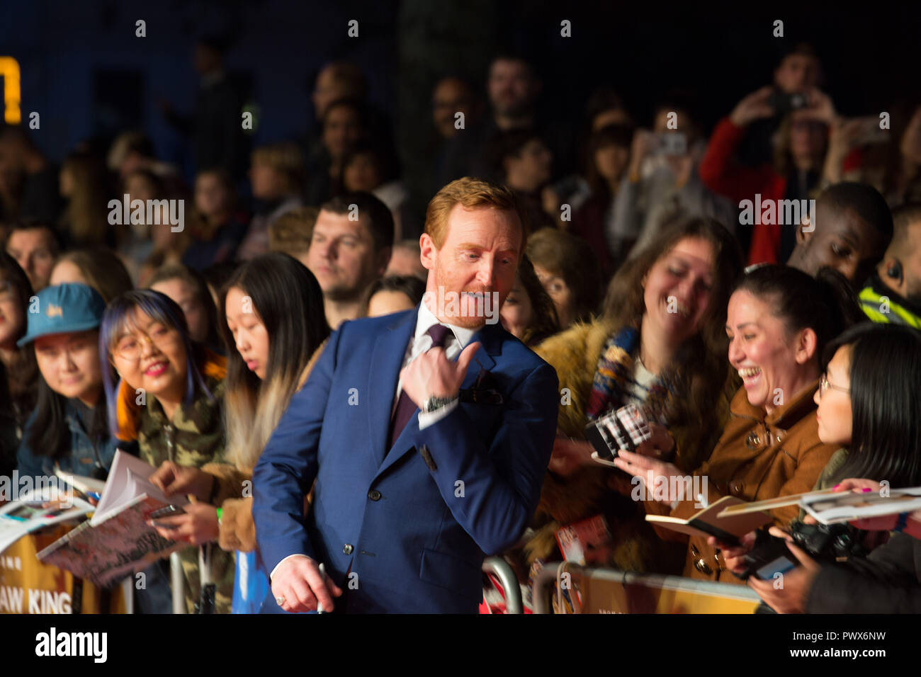 Tony Curran arrive à la première européenne de proscrire le roi au Cineworld, Leicester Square pour la 62e BFI London Film Festival. ASSOCIATION DE PRESSE Photo. Photo date : mercredi 17 octobre, 2018. Banque D'Images