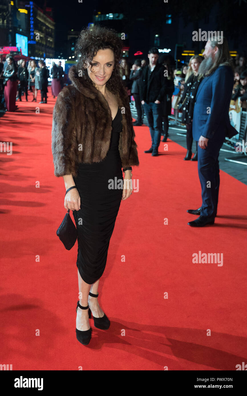 Gillian Berrie, producteur arrive à la première européenne de proscrire le roi au Cineworld, Leicester Square pour la 62e BFI London Film Festival. ASSOCIATION DE PRESSE Photo. Photo date : mercredi 17 octobre, 2018. Banque D'Images