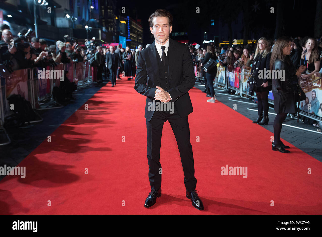 Chris Fulton arrive à la première européenne de proscrire le roi au Cineworld, Leicester Square pour la 62e BFI London Film Festival. ASSOCIATION DE PRESSE Photo. Photo date : mercredi 17 octobre, 2018. Banque D'Images