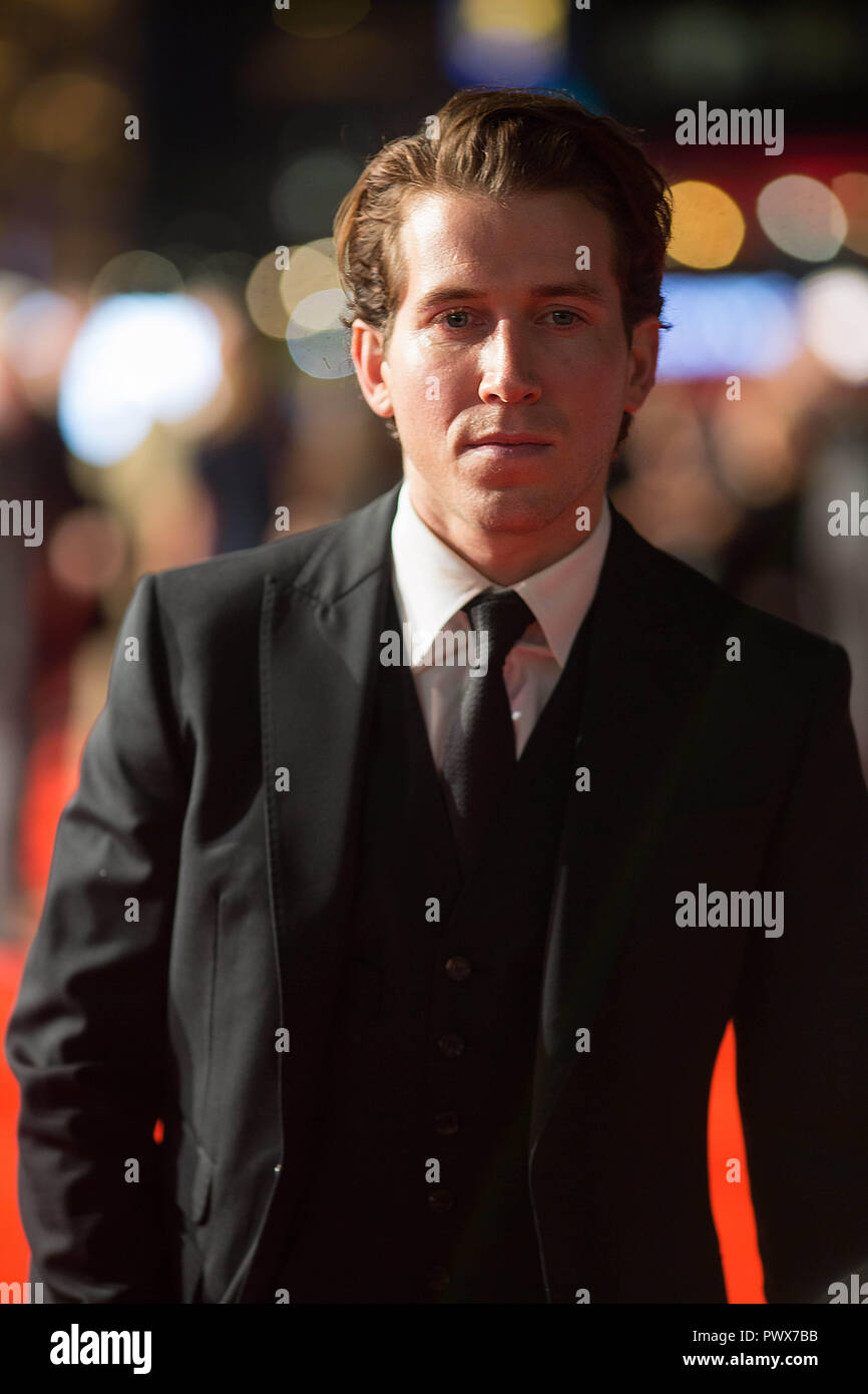 Chris Fulton arrive à la première européenne de proscrire le roi au Cineworld, Leicester Square pour la 62e BFI London Film Festival. ASSOCIATION DE PRESSE Photo. Photo date : mercredi 17 octobre, 2018. Banque D'Images